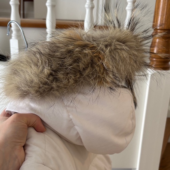 Canada Goose White Puffer Jacket with Fur Hood - Picture 9 of 9